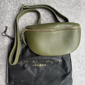 Elie Beaumont Olive Green Leather Sling